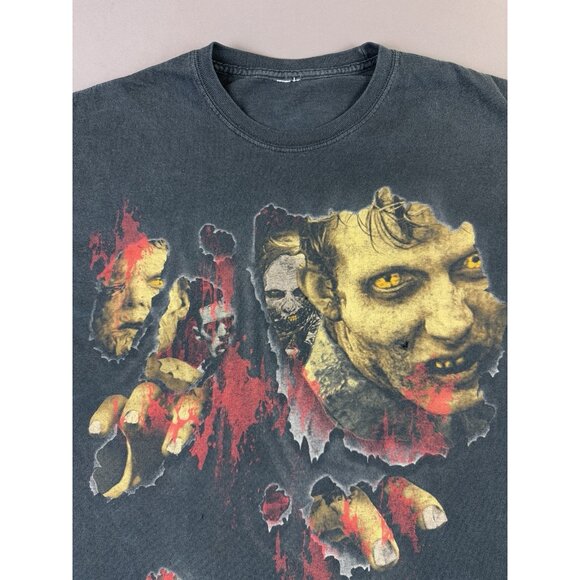 Rare Vintage Y2K Walking Dead AMC Zombie Horror TV Show Series Art Promo Tee - Picture 6 of 16